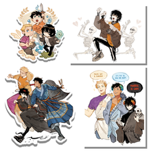 Load image into Gallery viewer, PJO Big Three stickers + postcards