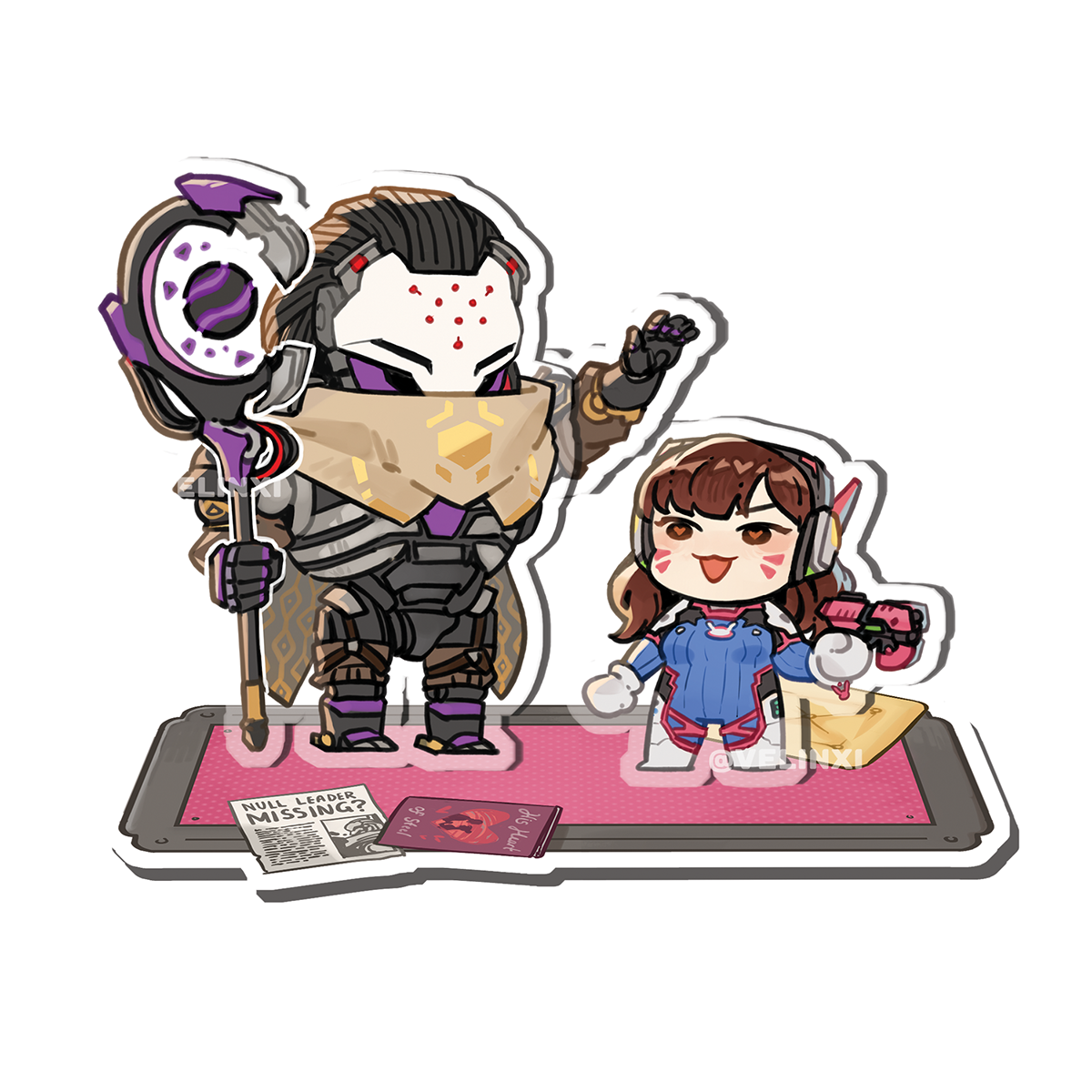 OW- D.Va and Ramattra standee