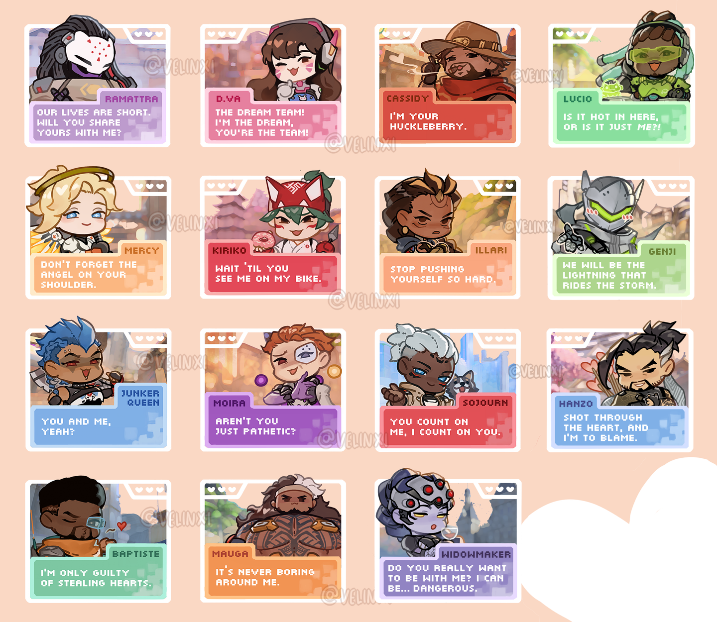 OW- Dating sim pins
