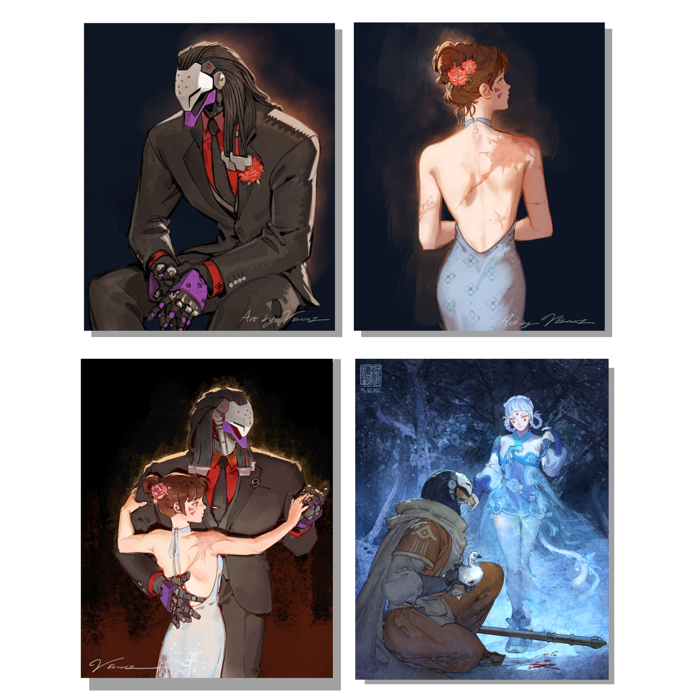 OW- D.Va and Ramattra postcards