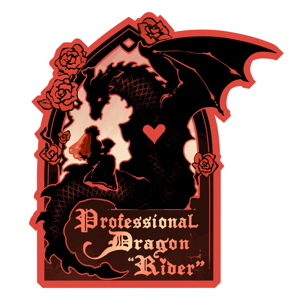 Dragon riding sticker