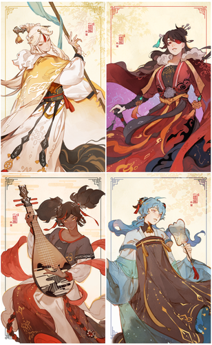 GI- Four beauties of Liyue Prints