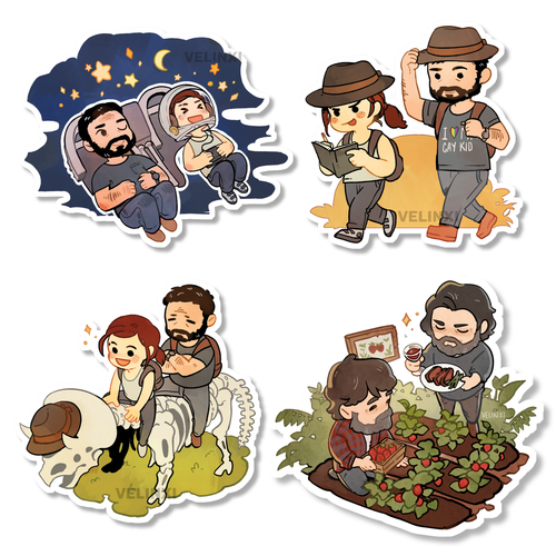 TLOU- Stickers and charms